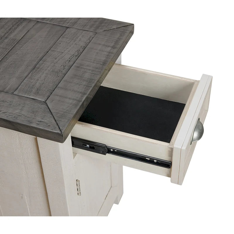 Tavolino da salotto in legno massello Monterey con prese di corrente nascoste