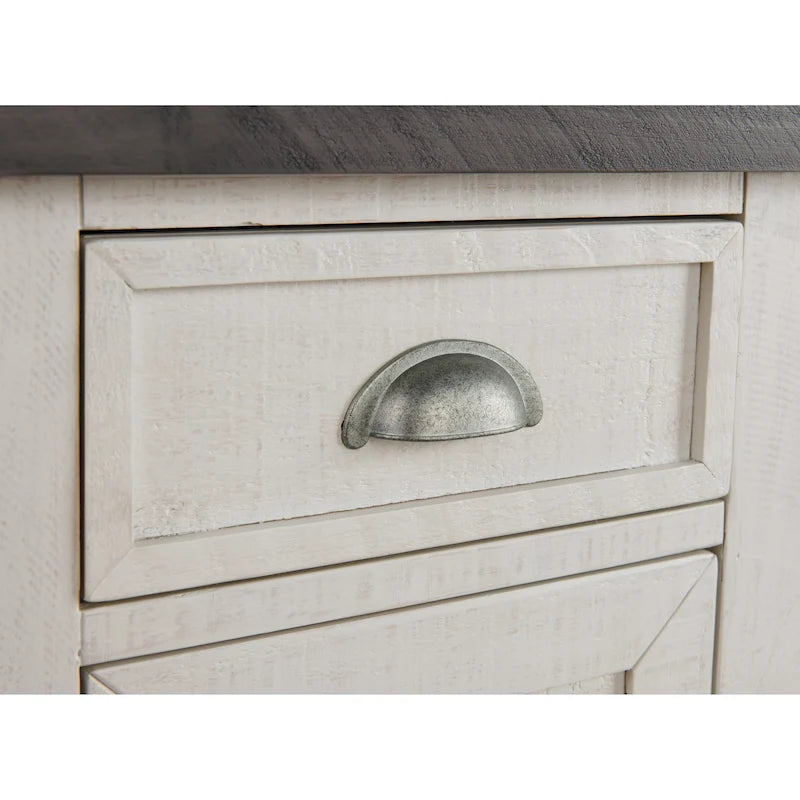 Tavolino da salotto in legno massello Monterey con prese di corrente nascoste