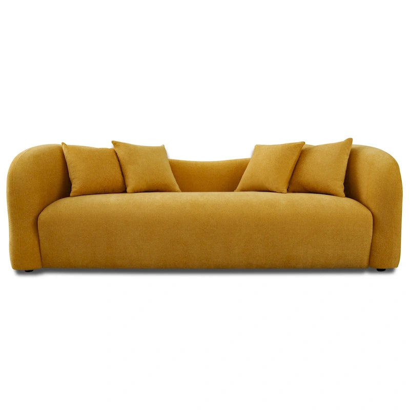 Divano Hanar Mid Century Modern Luxury con schienale curvo stretto