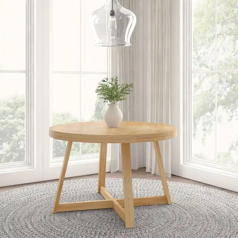 Tavolo da pranzo rotondo classico in legno massello Plank and Beam - 47