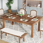 Tavolo da pranzo in legno 70.86 per 6-8 persone con gambe in legno massello ispessite