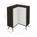 Unità di stoccaggio angolare Bestar Small Space Krom