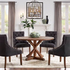 Tavolo da pranzo rotondo con finitura marrone Benchwright di iNSPIRE Q Artisan