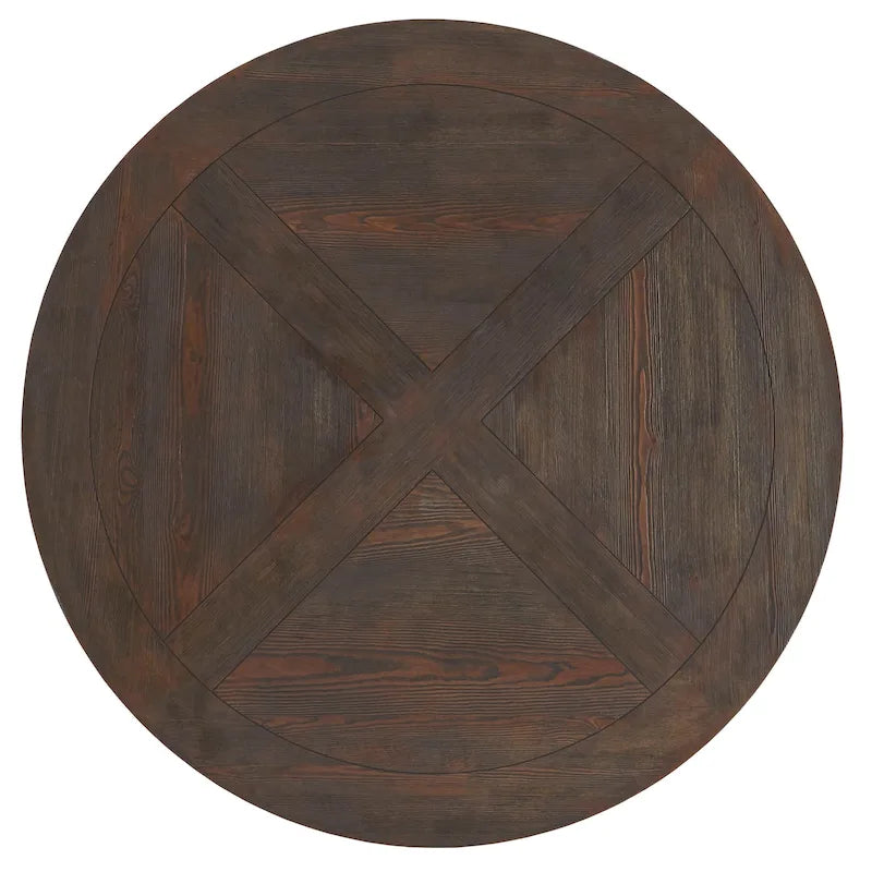 Tavolo da pranzo rotondo con finitura marrone Benchwright di iNSPIRE Q Artisan