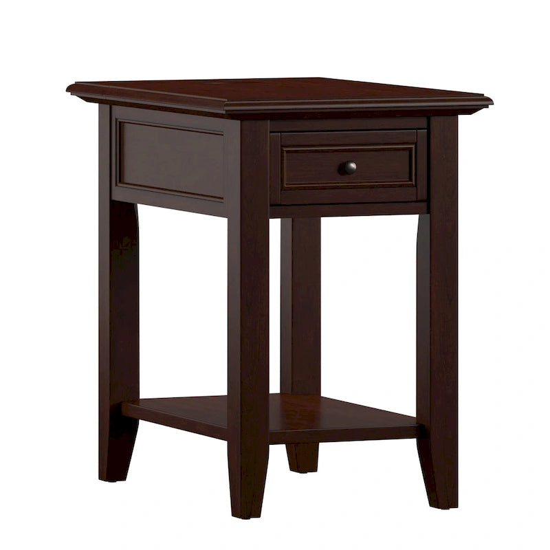 Tavolino laterale Zayden con 1 cassetto e stazione di ricarica di iNSPIRE Q Bold