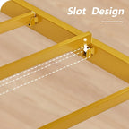 Letto matrimoniale in metallo da 14 pollici con testiera, letto con piattaforma in ferro battuto, senza bisogno di box spring/base per materasso per riporre oggetti