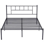 Letto matrimoniale in metallo da 14 pollici con testiera, letto con piattaforma in ferro battuto, senza bisogno di box spring/base per materasso per riporre oggetti