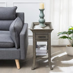 Tavolino laterale tradizionale Leick Home con un cassetto e ripiano in ciliegio