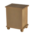 Comodino rustico COZAYH a 3 cassetti con motivo a foglie intagliato, cassettiera vintage in stile country francese