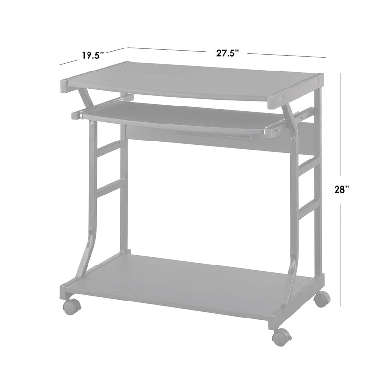 Carrello per scrivania con rotelle per computer Florica di Porch &amp; Den