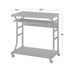 Carrello per scrivania con rotelle per computer Florica di Porch &amp; Den