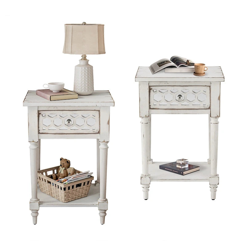 Comodini moderni di metà secolo COSIEST con cassetto (set da 2)