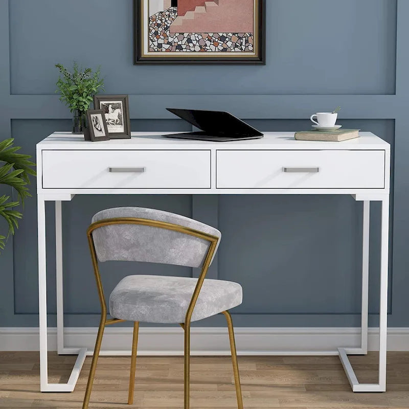 Computer Desk with Drawers, Writing Desk