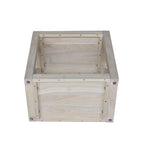 Tavolino stretto in legno massello grezzo Hampton