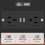 Scrivania a L con ripiano portaoggetti a 5 cassetti e presa di corrente