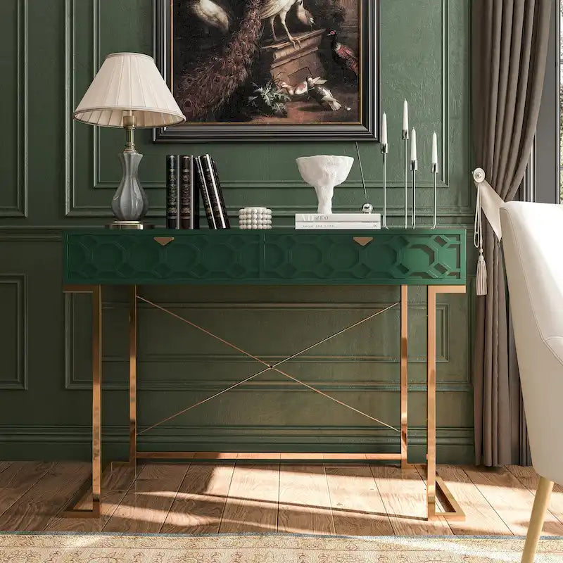 Scrivania da ufficio lucida Clihome con cassetti portaoggetti