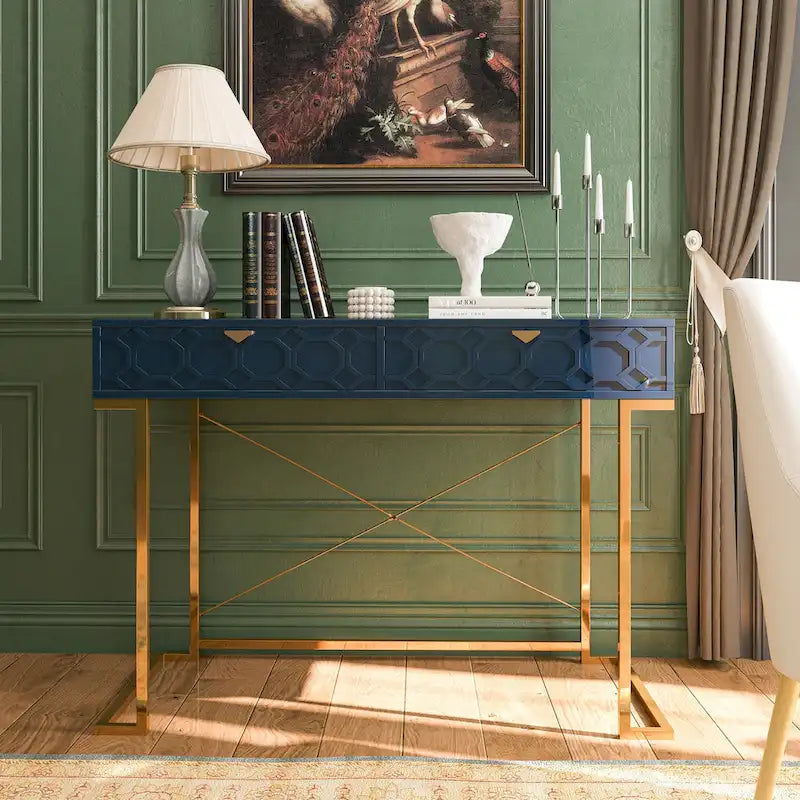 Scrivania da ufficio lucida Clihome con cassetti portaoggetti