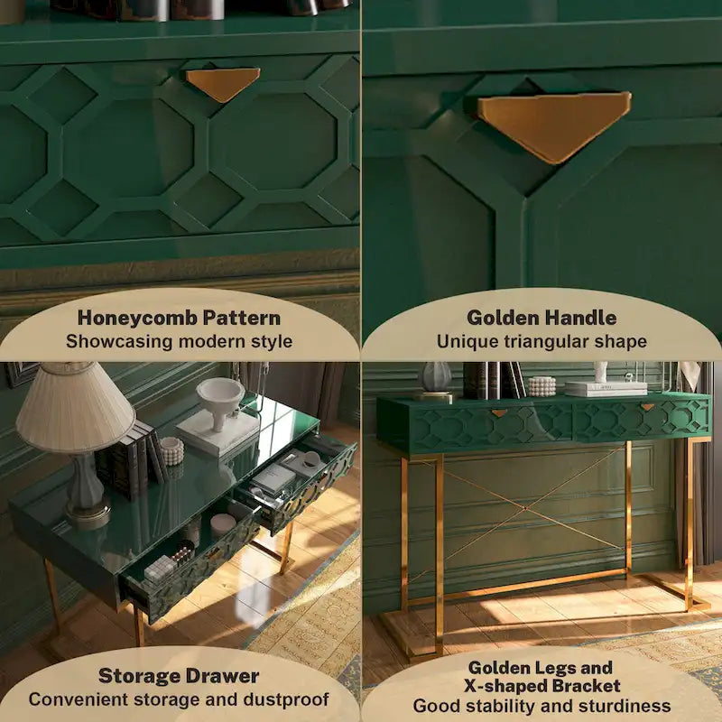 Scrivania da ufficio lucida Clihome con cassetti portaoggetti