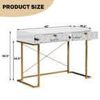 Scrivania da ufficio lucida Clihome con cassetti portaoggetti