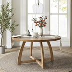 Bryan Mid-century Modern 54 Solid Wood Round Dining Table by HULALA HOME