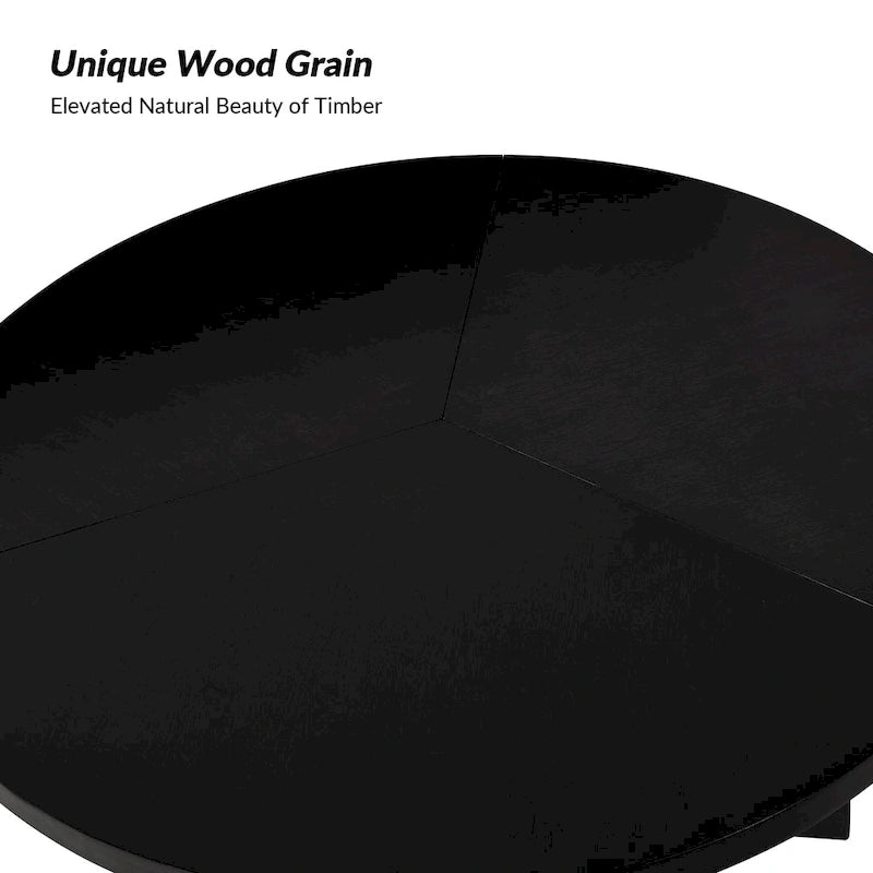 Tavolo da pranzo rotondo in legno massello Bryan Mid-century Modern 54 di HULALA HOME