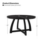 Tavolo da pranzo rotondo in legno massello Bryan Mid-century Modern 54 di HULALA HOME