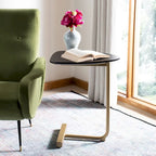 SAFAVIEH Marjorie C-Table-Black / Gold - 19 x 15 x 25 - 19Wx15Dx25H