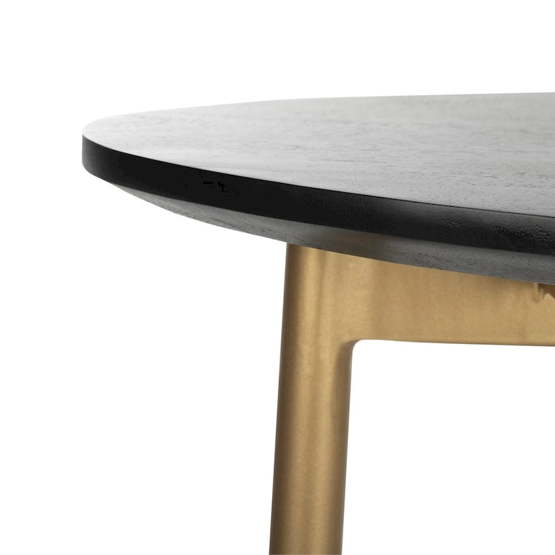 SAFAVIEH Marjorie C-Table - Nero / Oro - 19 x 15 x 25 - 19Wx15Dx25H