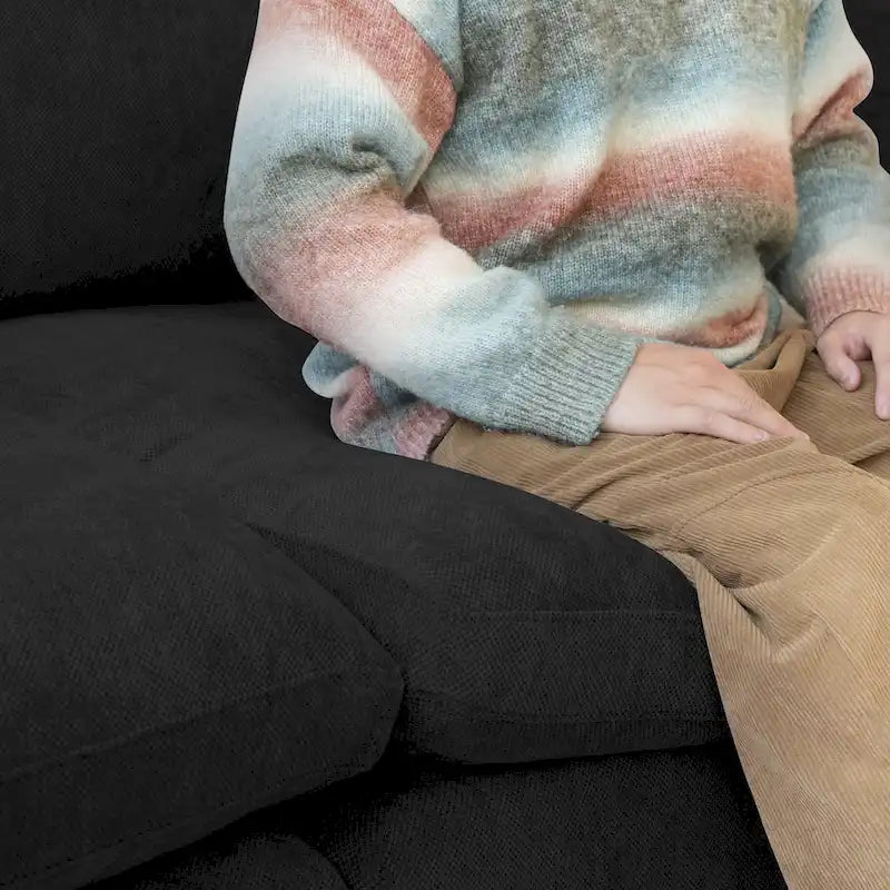 Divano componibile modulare convertibile 156, divani moderni minimalisti a forma di U con cuscini