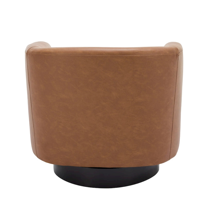 Set di 2 sedie girevoli rotonde moderne, sedia a botte per soggiorno