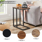 Javlergo Set di 2 tavolini da divano a forma di C, tavolino piccolo per soggiorno, tavolino stretto da comodino/tavolino porta TV