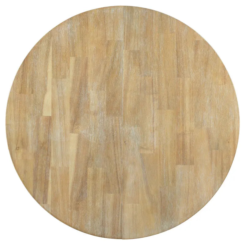 Tavolo da pranzo rotondo estensibile in stile fattoria con 16 ante - Elegante tavolo da cucina in legno