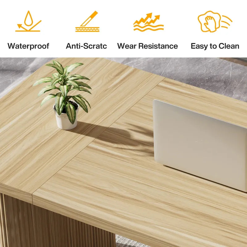 Scrivania per computer da 63 pollici per ufficio domestico, semplice tavolo da scrittura rettangolare per studio o camera da letto