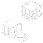 Tavolino da caffè con stazione di ricarica - altezza 25 pollici