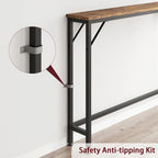 5.9 Tavolino da divano stretto, tavolino da consolle sottile con contenitore