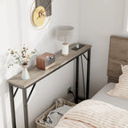 5.9 Tavolino da divano stretto, tavolino da consolle sottile con contenitore