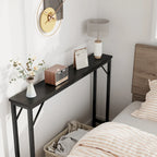 5.9 Tavolino da divano stretto, tavolino da consolle sottile con contenitore