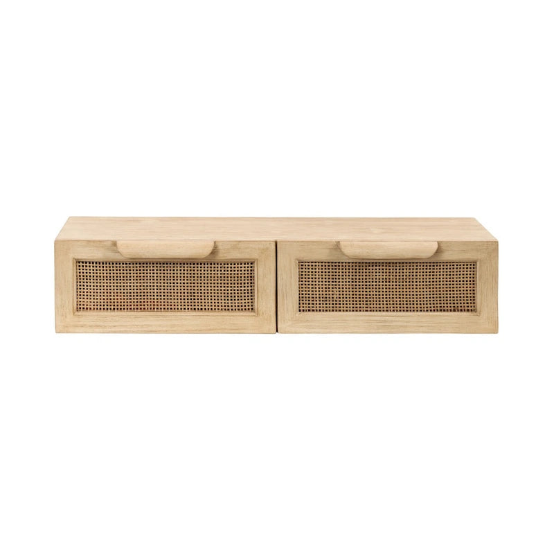 Kate e Laurel Ori Consolle galleggiante in rattan - 28x13x6