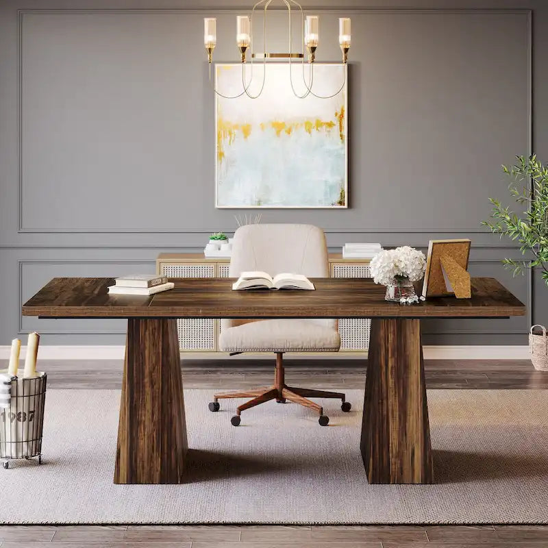 Scrivania da ufficio da 63 pollici, scrivania direzionale per ufficio domestico