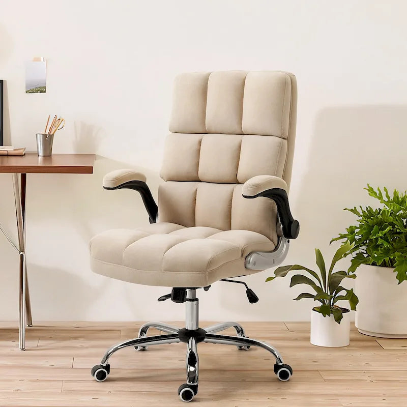 AVAWING Velvet Office Chair Executive Computer Desk Chair