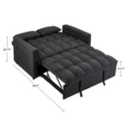 Divano letto reclinabile moderno, con divano a due posti, imbottito e trasformabile, lungo 76,5 cm